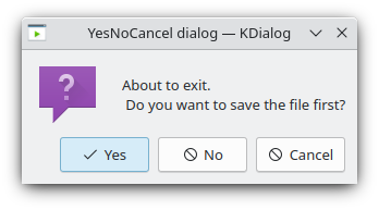 Yes no cancel message box