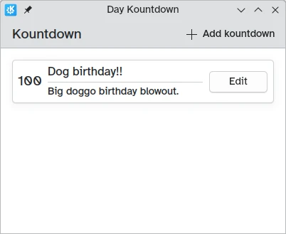 Each time we click our &quot;Add kountdown&quot; button on the top right, our custom countdown is added