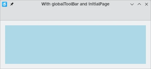 Uma única página com uma barra de ferramentas e uma cor azul-clara para mostrar as dimensões da página