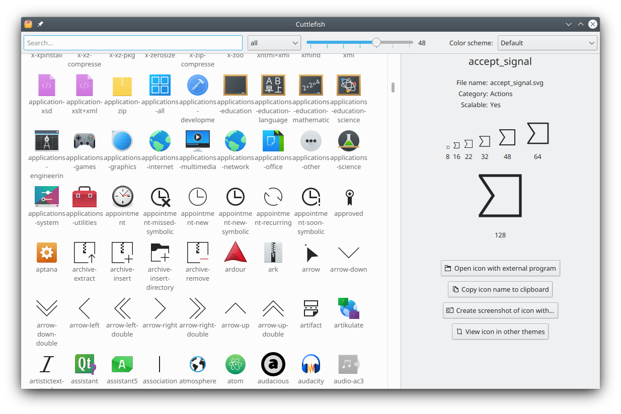 Screenshot of cuttlefish