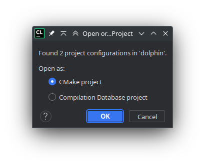 open as cmake project