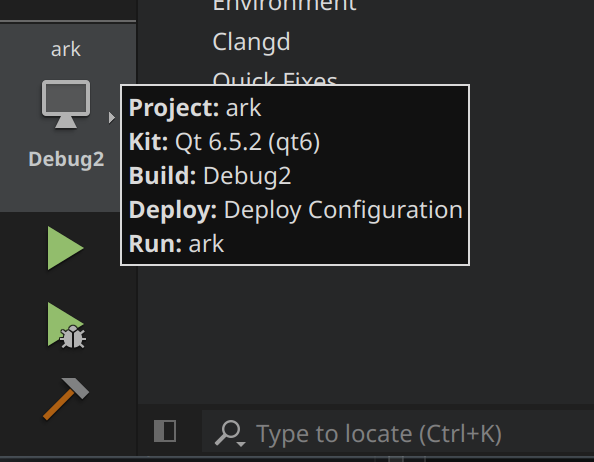Project button above run