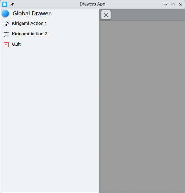 Captura de pantalla d'un nostre calaix global en mode d'escriptori que sembla una barra lateral