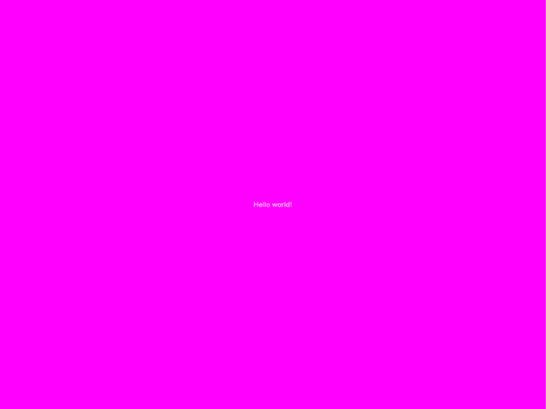 Pink screen