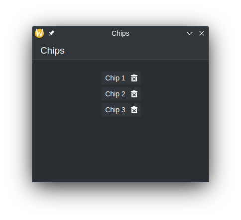 Declarar y mostrar Chips