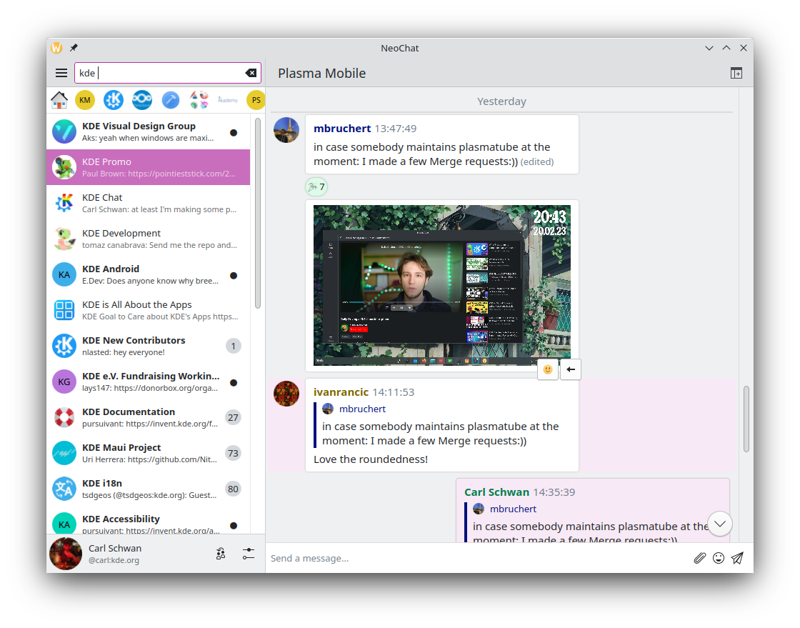 screenshot of the app NeoChat