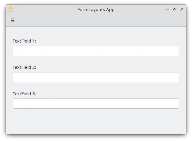 A form layout with forced mobile layout