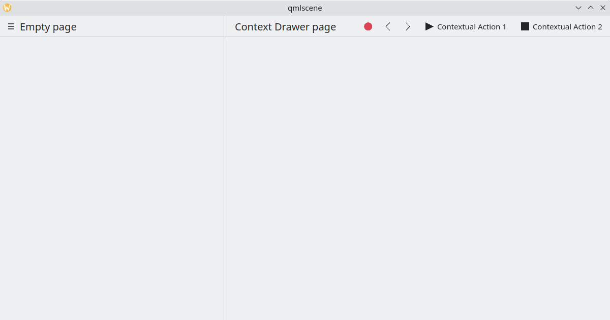 Context drawer showing all contextual actions